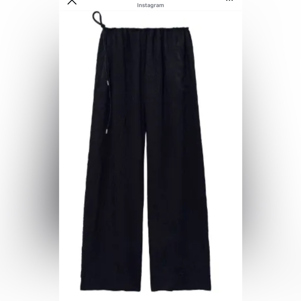 Proenza Schouler Anders Black Wide Leg Pants